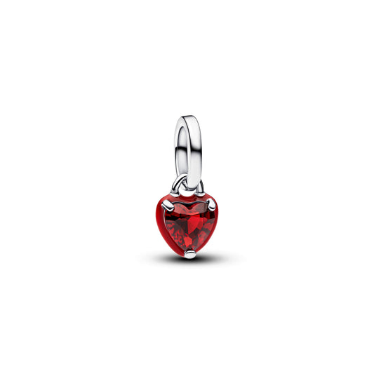 Red Chakra Heart Mini Dangle Charm Premium Fashion Jewelry Gift Collection