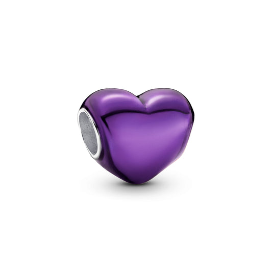 Metallic Purple Heart Charm Premium Fashion Jewelry Gift Collection