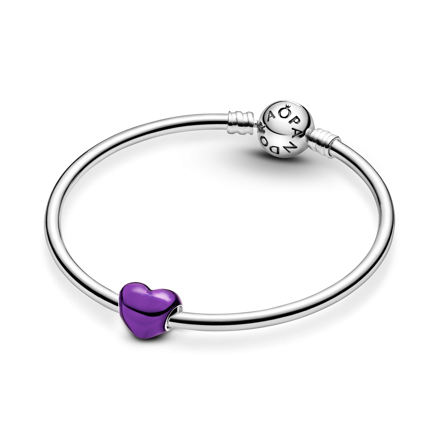 Metallic Purple Heart Charm Premium Fashion Jewelry Gift Collection