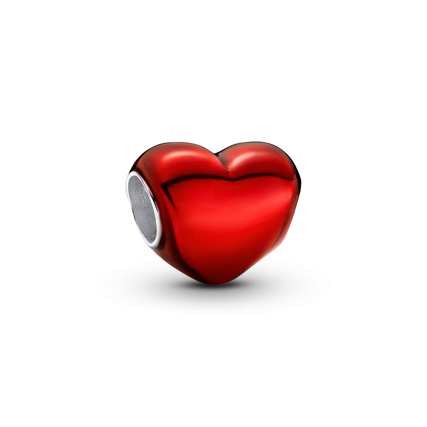 Metallic Red Heart Charm Premium Fashion Jewelry Gift Collection