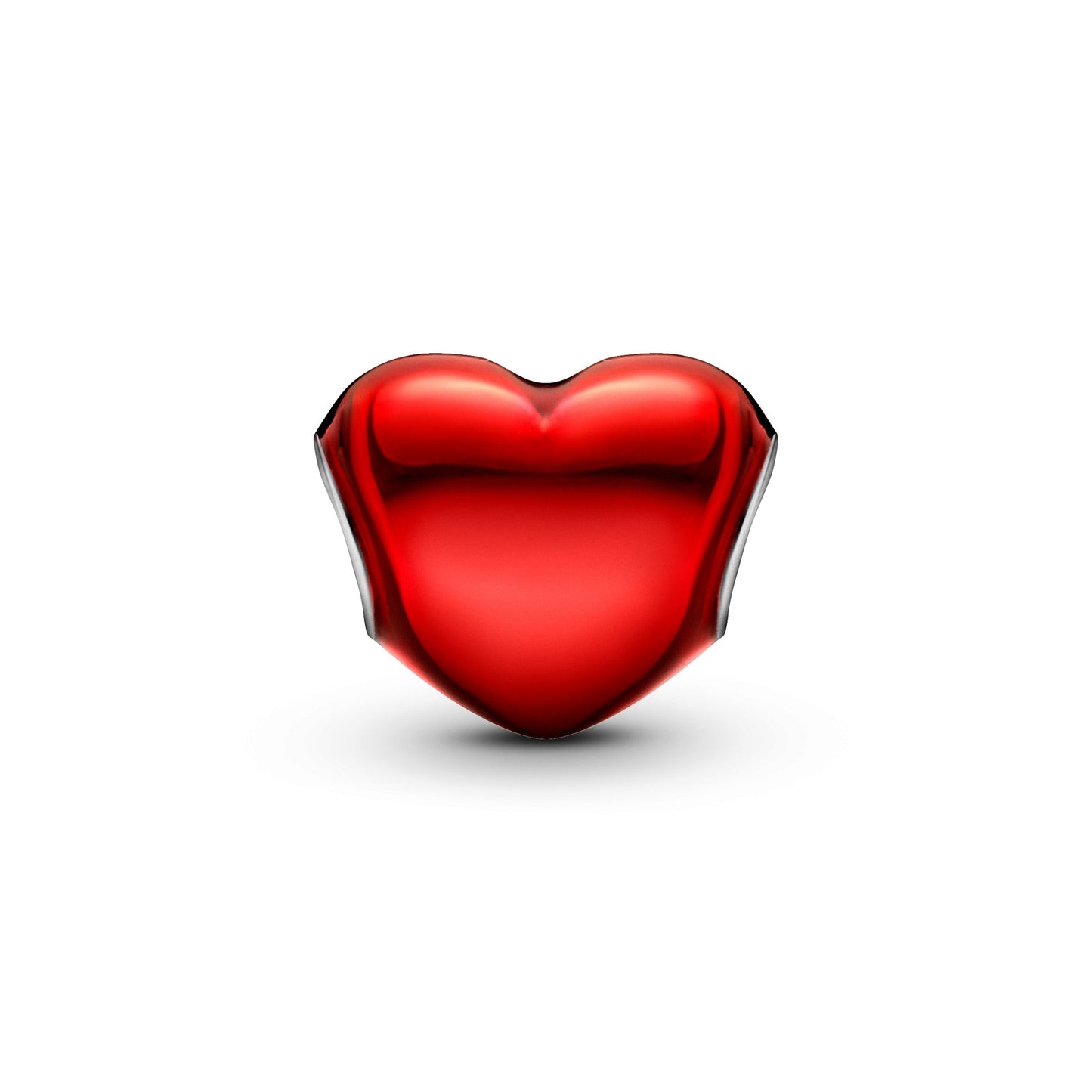 Metallic Red Heart Charm Premium Fashion Jewelry Gift Collection