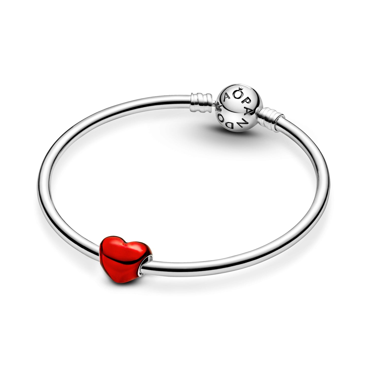 Metallic Red Heart Charm Premium Fashion Jewelry Gift Collection