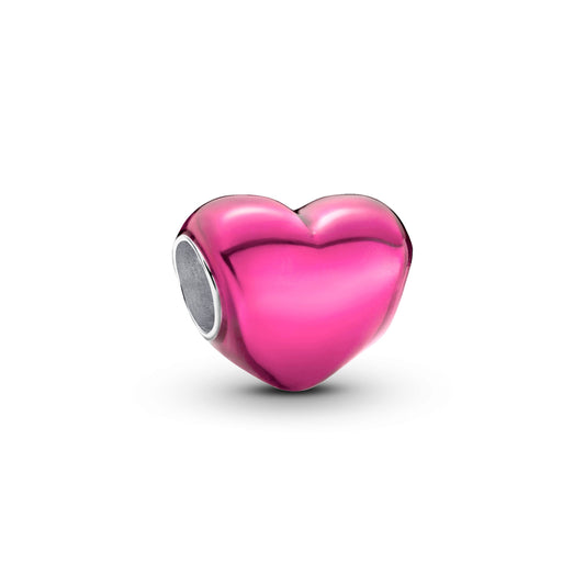 Metallic Pink Heart Charm Premium Fashion Jewelry Gift Collection