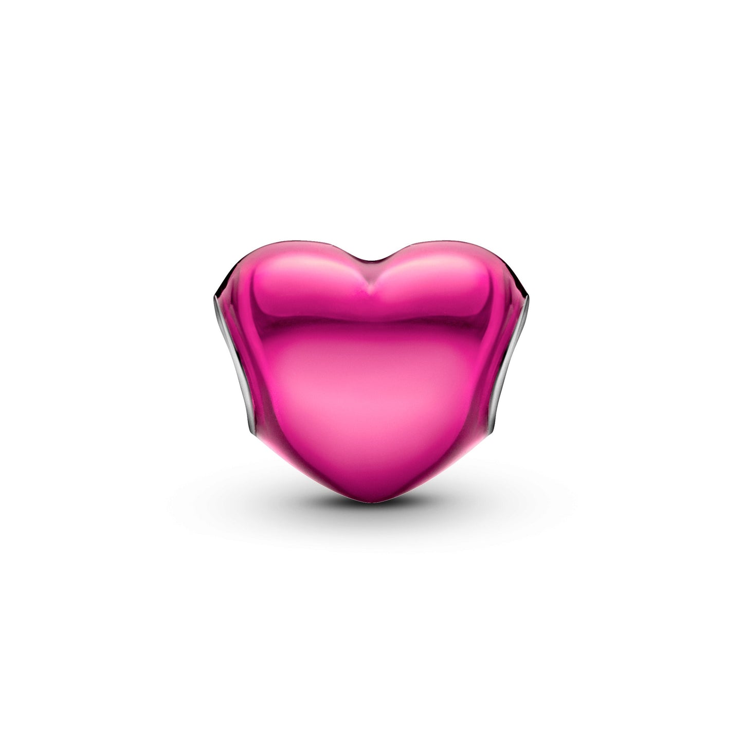 Metallic Pink Heart Charm Premium Fashion Jewelry Gift Collection