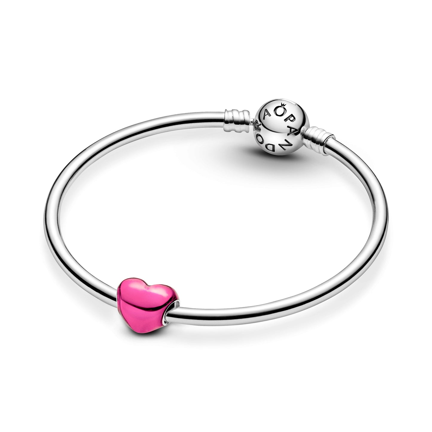 Metallic Pink Heart Charm Premium Fashion Jewelry Gift Collection