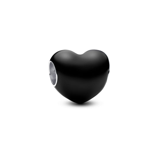 Metallic Black Heart Charm Premium Fashion Jewelry Gift Collection