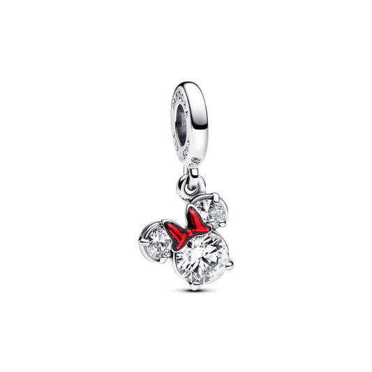 Disney Minnie Mouse Silhouette Dangle Charm Premium Fashion Jewelry Gift Collection