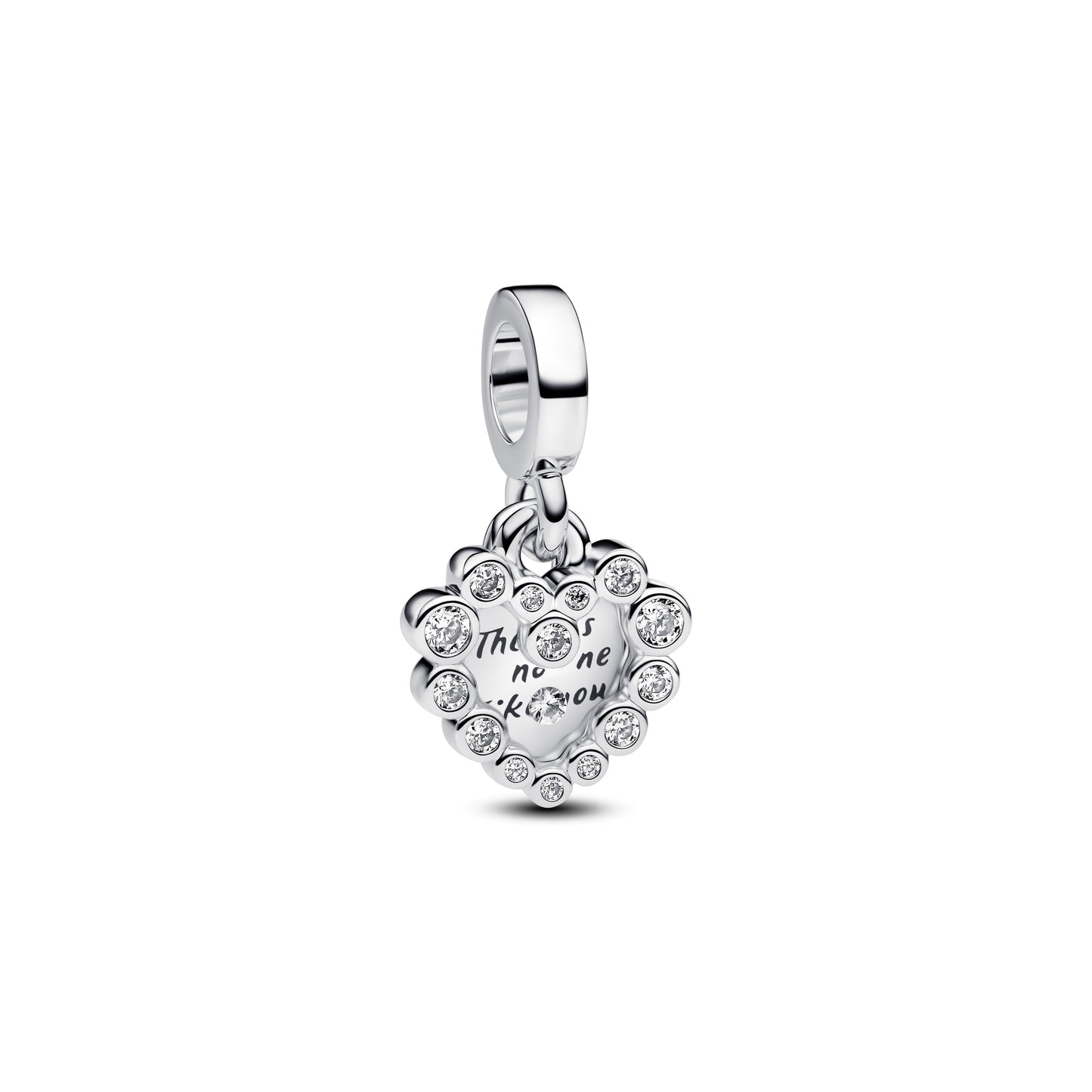Sparkling Heart Double Dangle Charm Premium Fashion Jewelry Gift Collection