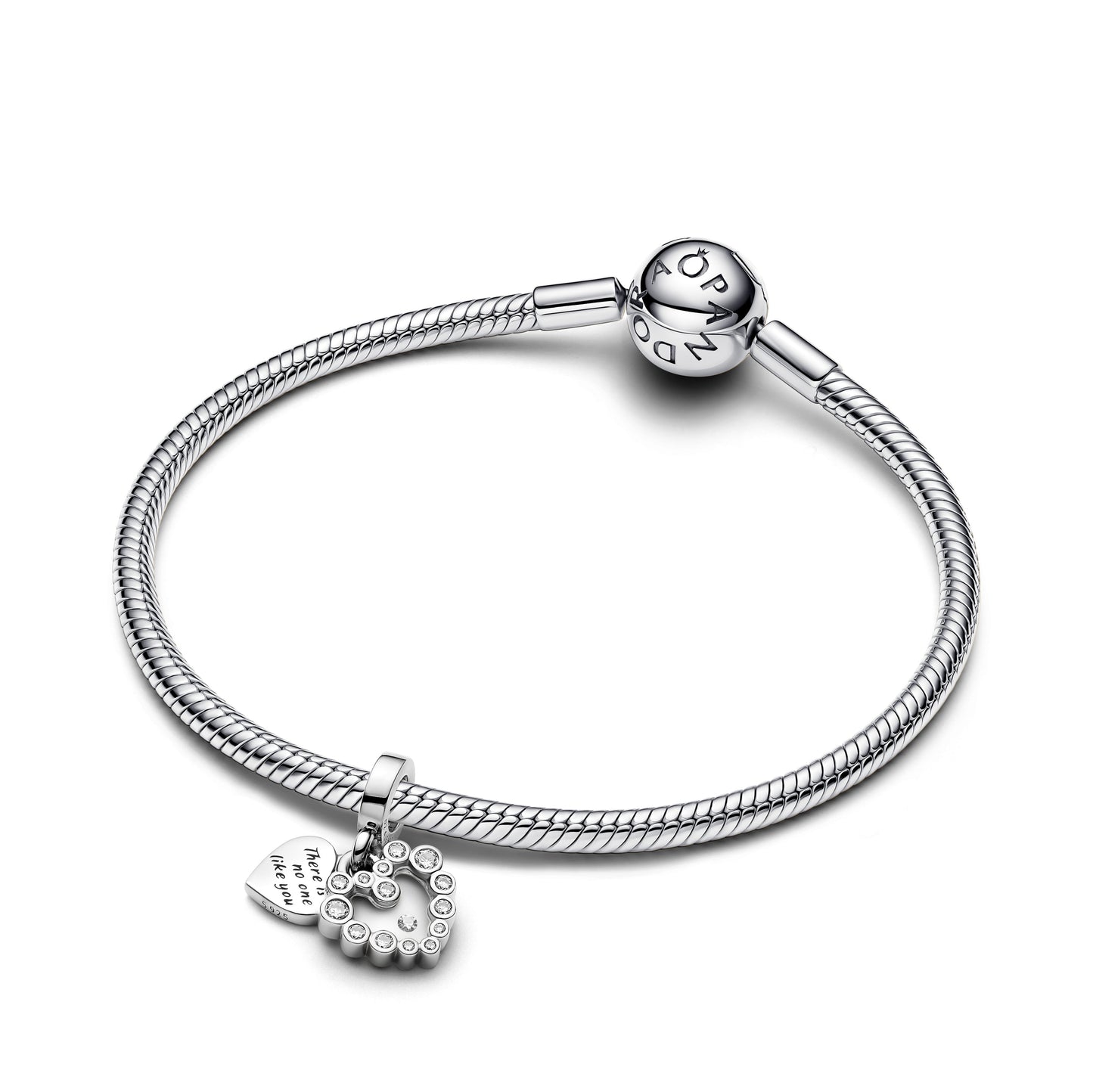 Sparkling Heart Double Dangle Charm Premium Fashion Jewelry Gift Collection