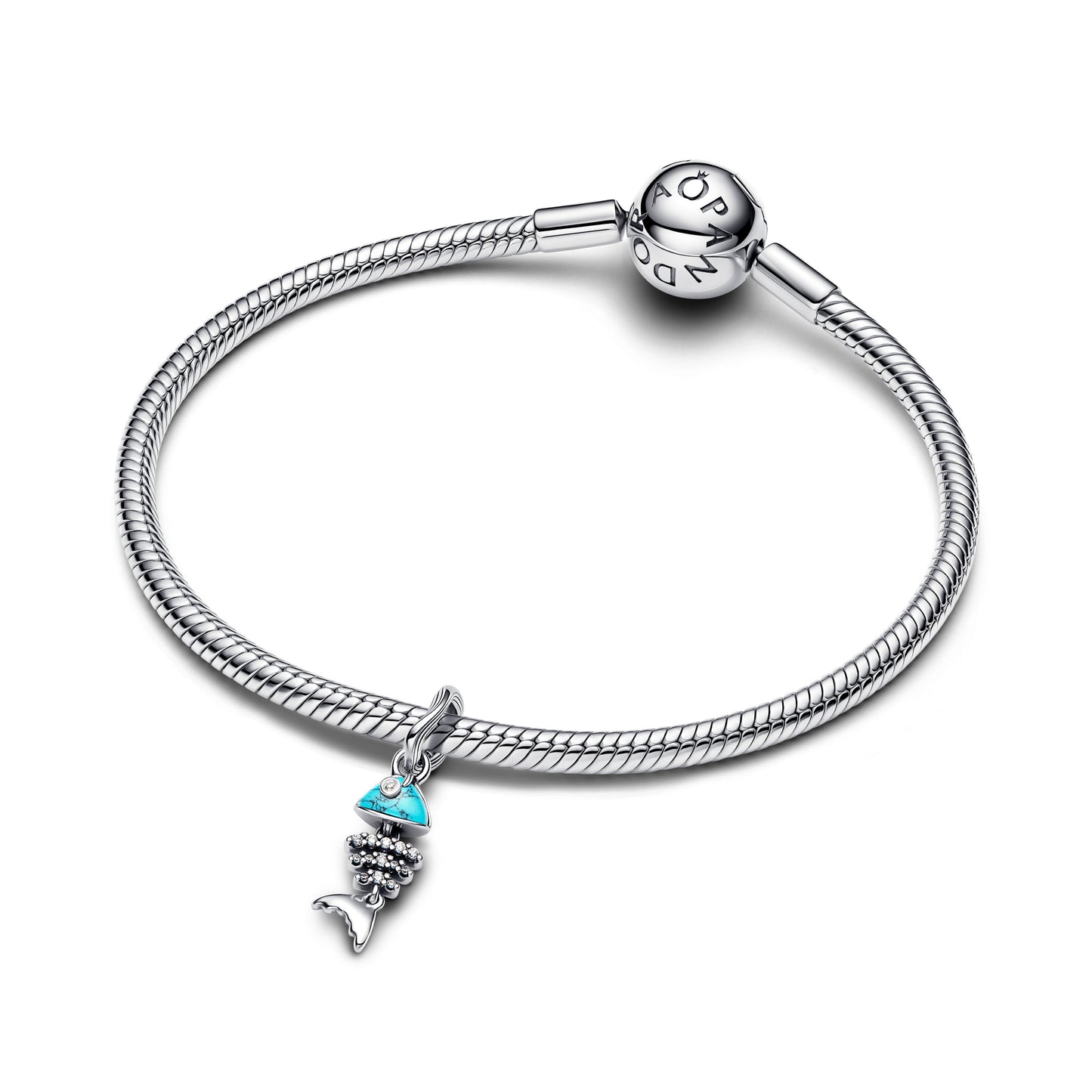 Turquoise-colored Fishbone Dangle Charm Premium Fashion Jewelry Gift Collection