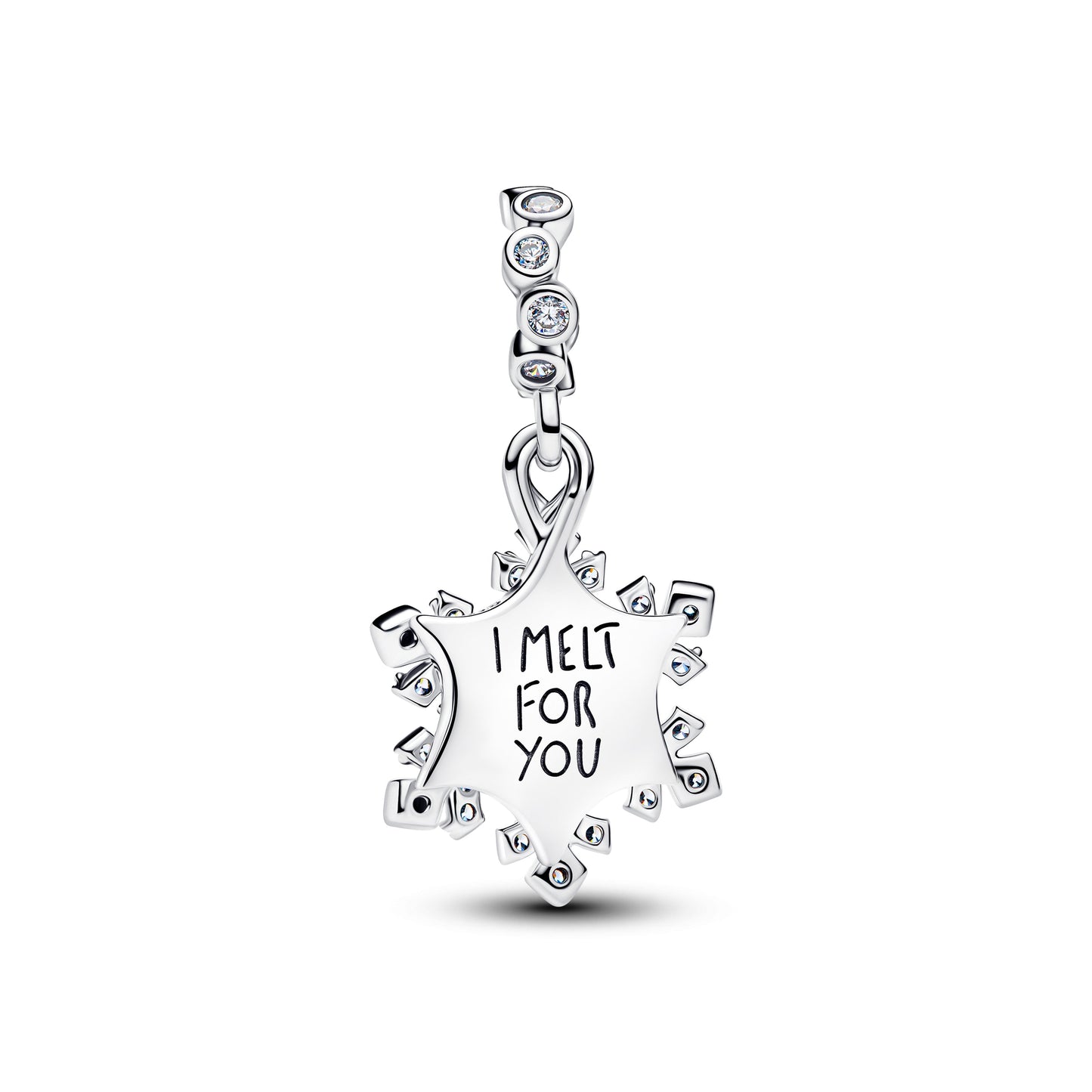 Opalescent Snowflake Double Dangle Charm Premium Fashion Jewelry Gift Collection