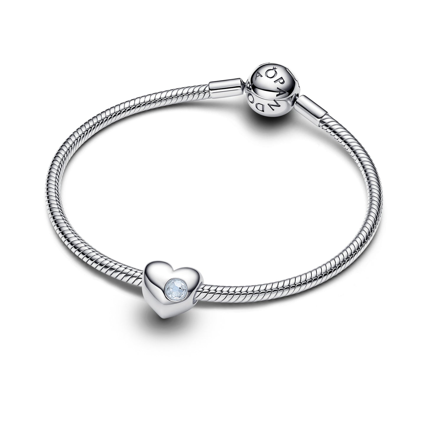 Engravable Sea Aqua Blue Stone Heart Charm Premium Fashion Jewelry Gift Collection