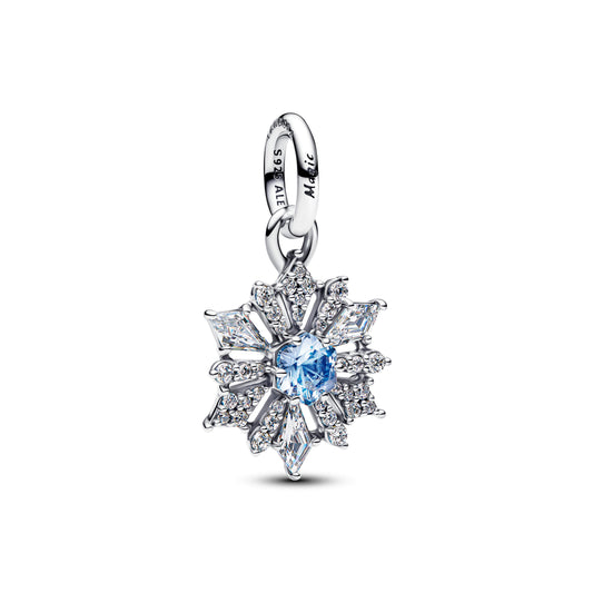 Disney Frozen Queen Elsa Snowflake Dangle Charm Premium Fashion Jewelry Gift Collection