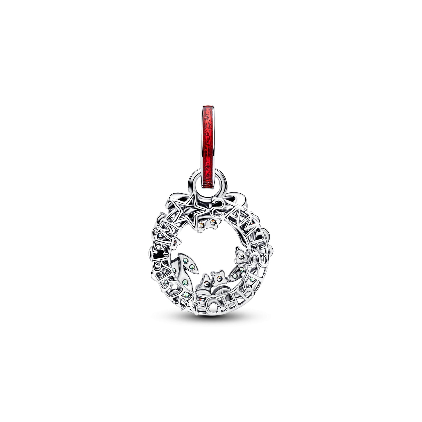 Holiday Wreath Double Dangle Charm Premium Fashion Jewelry Gift Collection