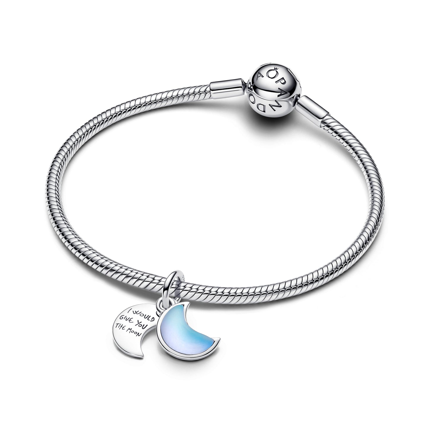 Crescent Moon Double Dangle Charm Premium Fashion Jewelry Gift Collection