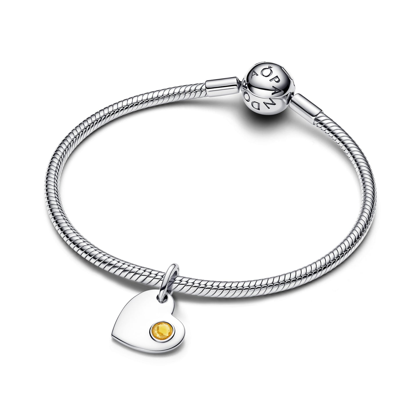 Engravable Heart Honey Stone Dangle Charm Premium Fashion Jewelry Gift Collection