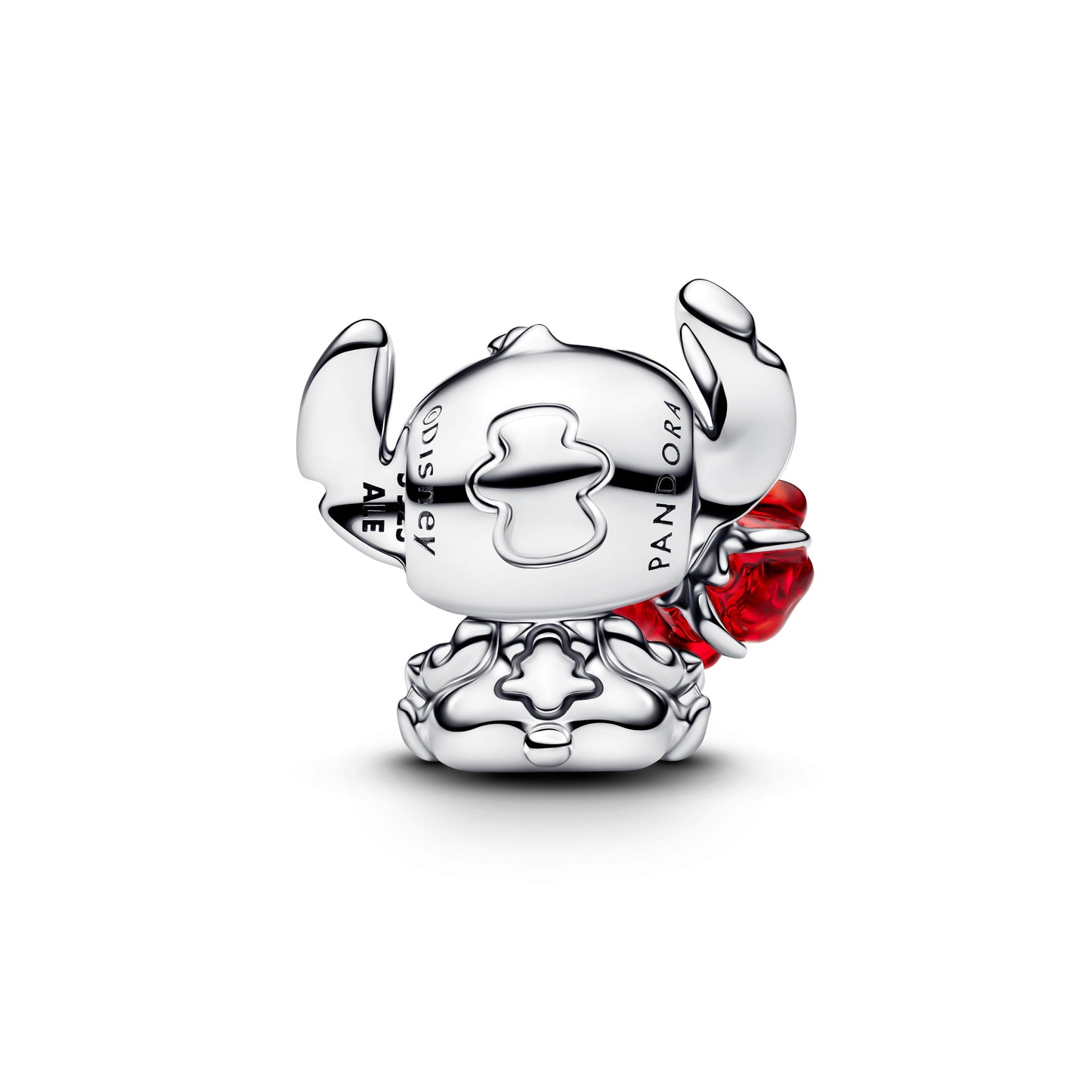 Disney Stitch Rose Murano Glass Charm Premium Fashion Jewelry Gift Collection
