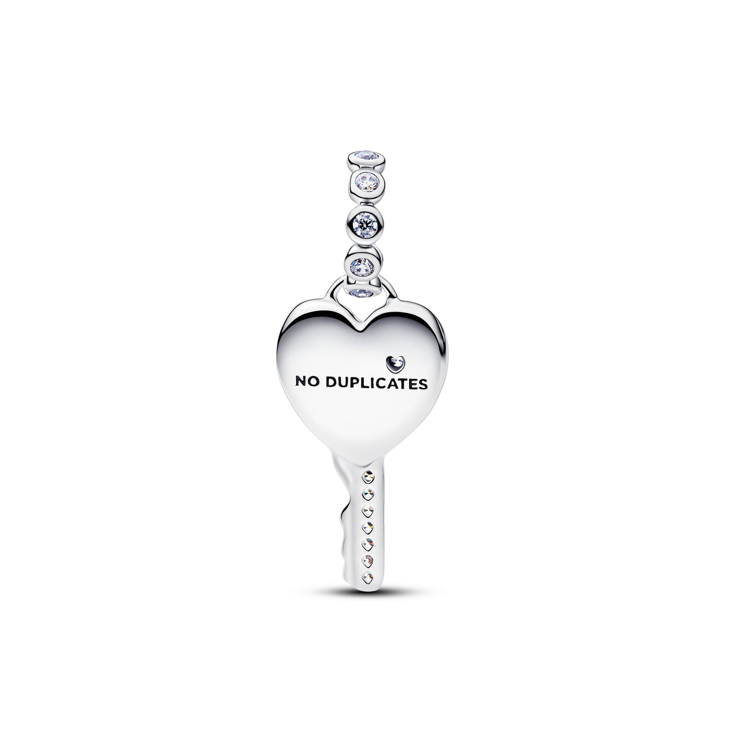 Opalescent Heart Key Dangle Charm Premium Fashion Jewelry Gift Collection