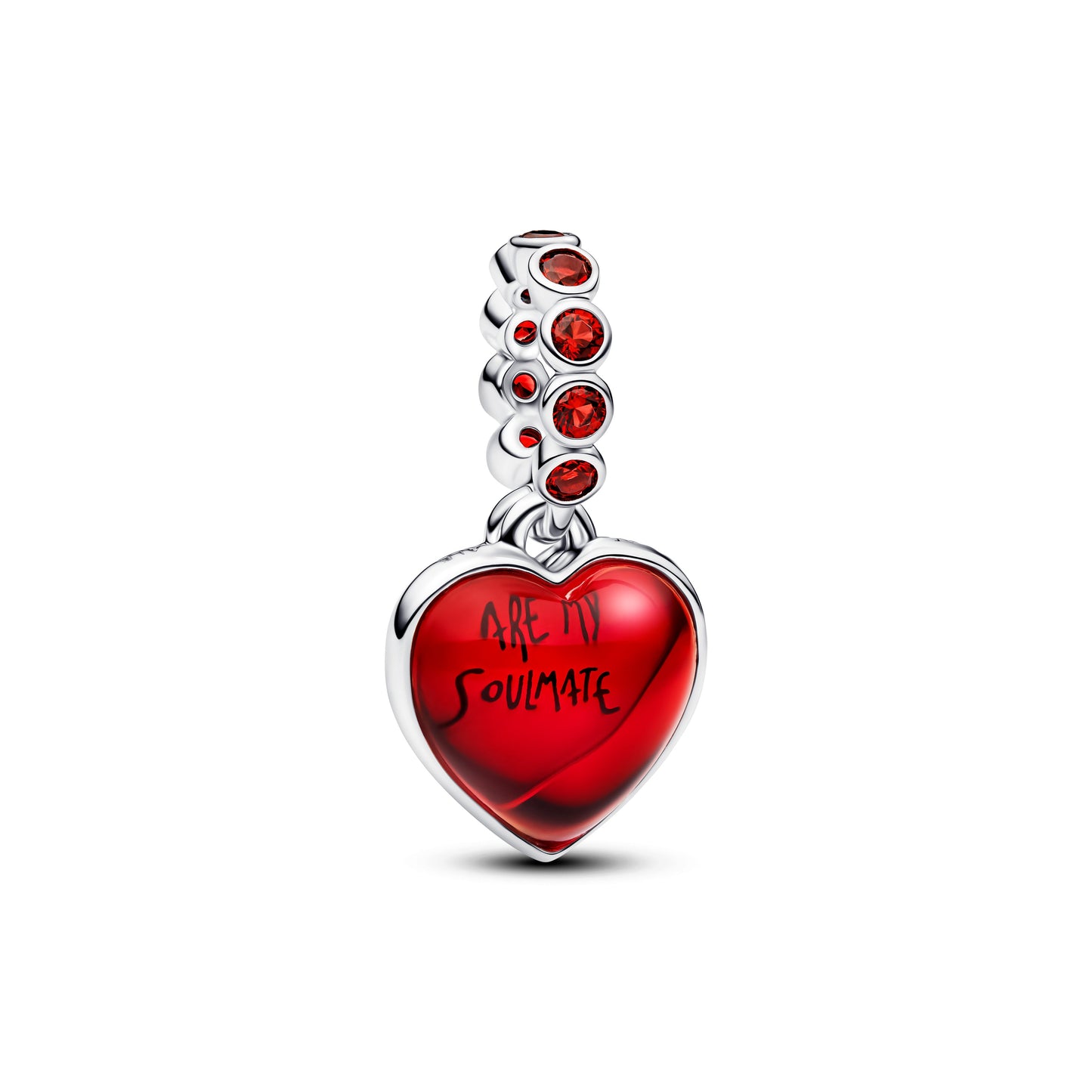 Red Murano Glass Heart Double Dangle Charm Premium Fashion Jewelry Gift Collection