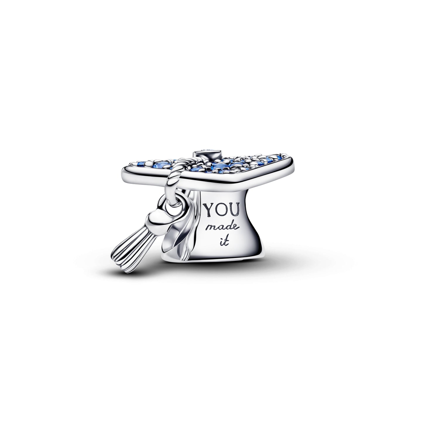 Sparkling Blue 2026 Graduation Cap Charm Premium Fashion Jewelry Gift Collection