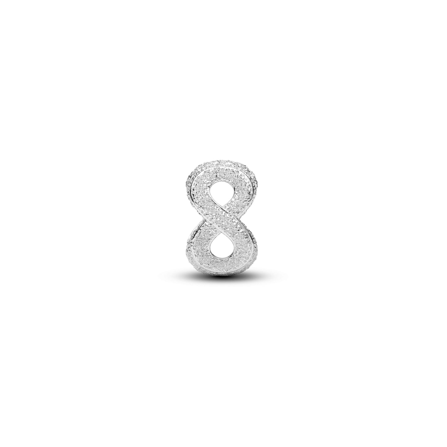 Textured Infinity Symbol Mini Charm Premium Fashion Jewelry Gift Collection