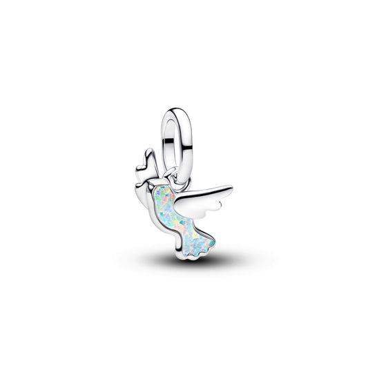 White Dove Mini Dangle Charm Premium Fashion Jewelry Gift Collection