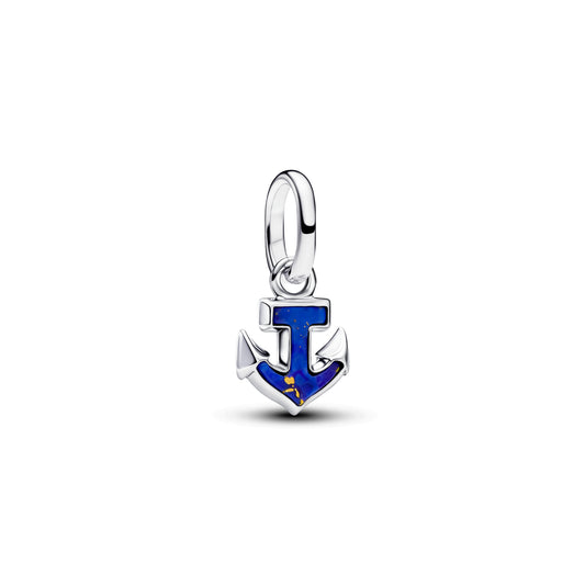 Blue Anchor Mini Dangle Charm Premium Fashion Jewelry Gift Collection