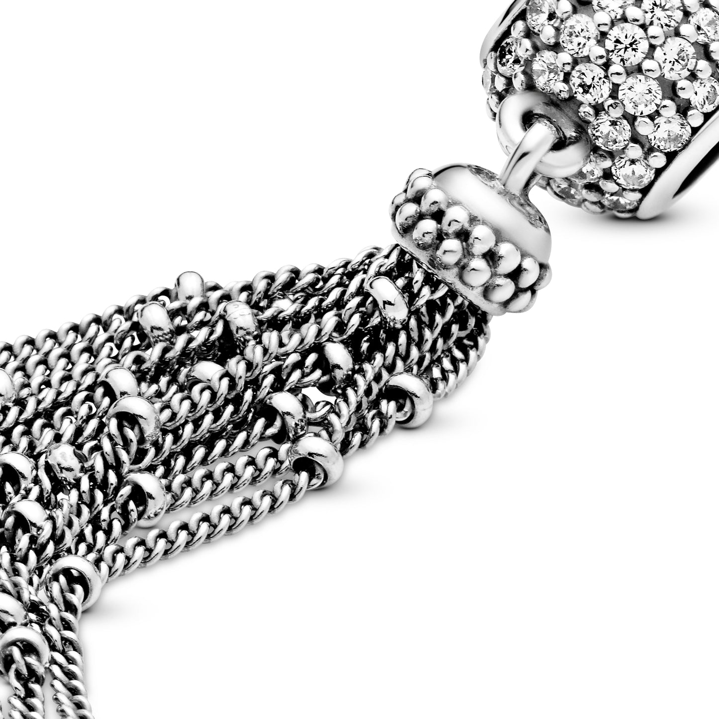 Pavé & Tassel Dangle Charm Premium Fashion Jewelry Gift Collection