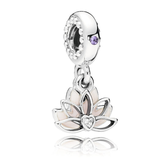Lotus Flower Dangle Charm Premium Fashion Jewelry Gift Collection