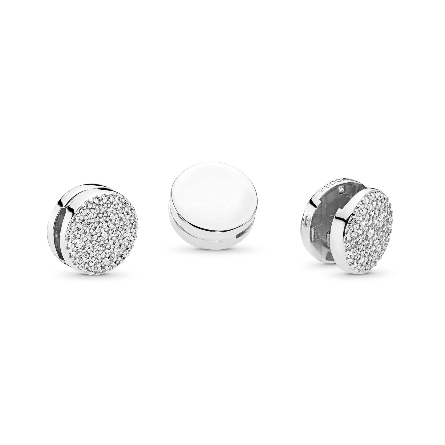Round Pavé Clip Charm Premium Fashion Jewelry Gift Collection