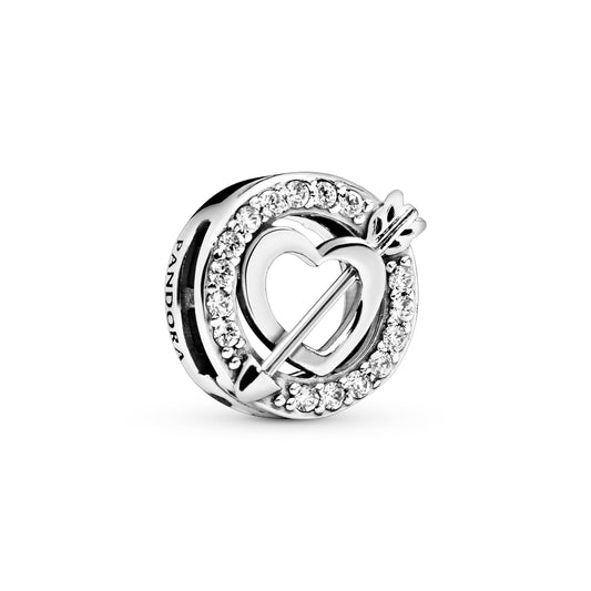 Asymmetrical Heart & Arrow Clip Charm Premium Fashion Jewelry Gift Collection