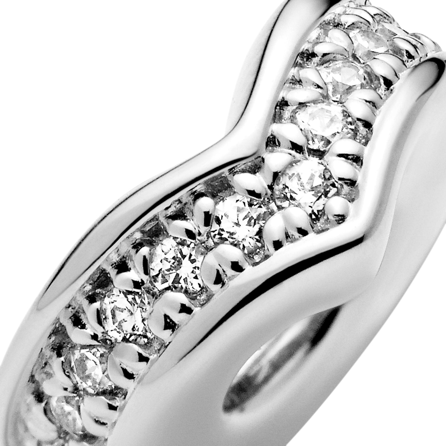 Sparkling Wishbone Spacer Charm Premium Fashion Jewelry Gift Collection