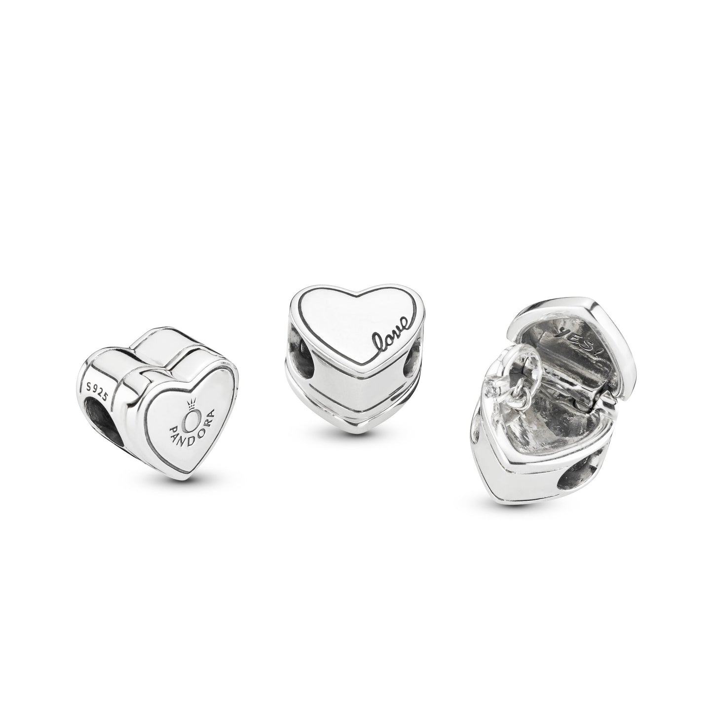 Pandora Logo Yes! Heart Charm Premium Fashion Jewelry Gift Collection