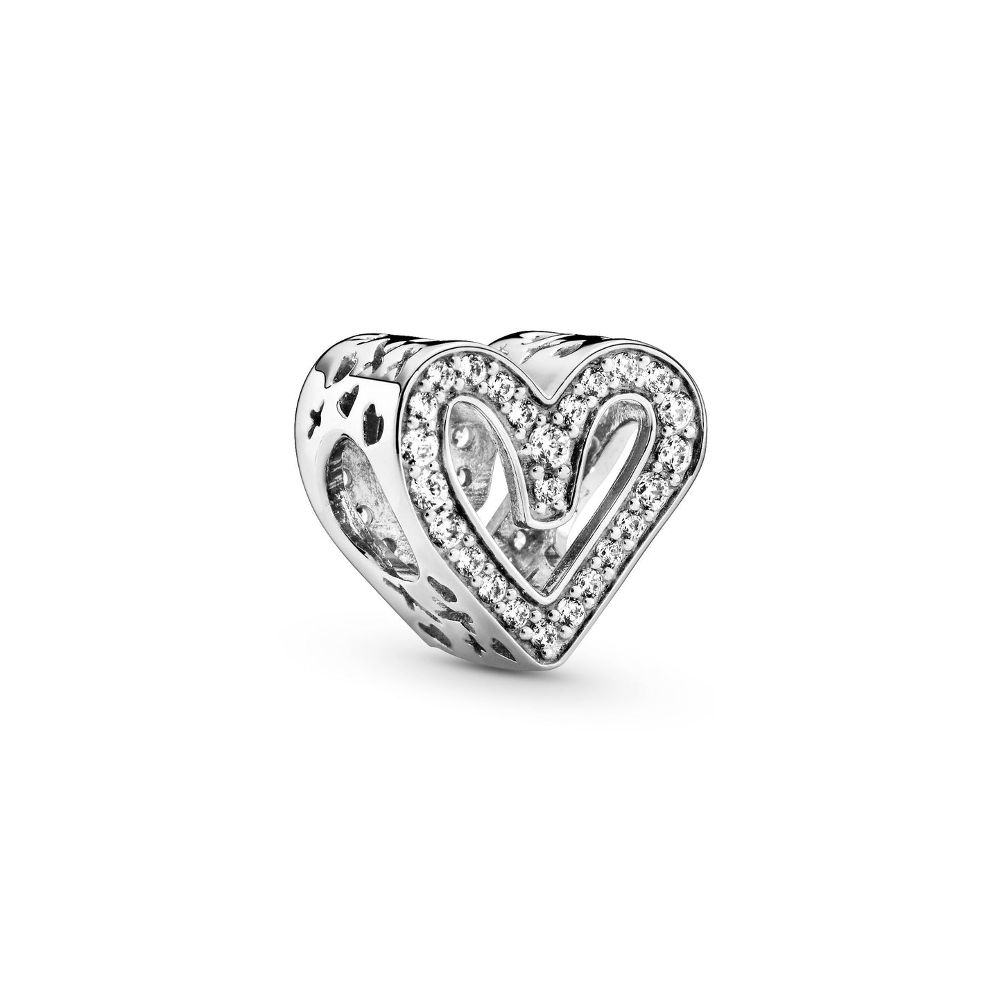 Sparkling Freehand Heart Charm Premium Fashion Jewelry Gift Collection