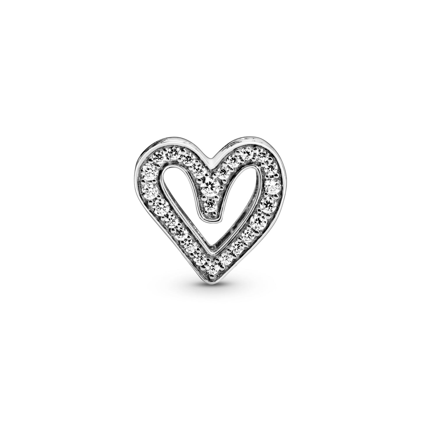 Sparkling Freehand Heart Charm Premium Fashion Jewelry Gift Collection