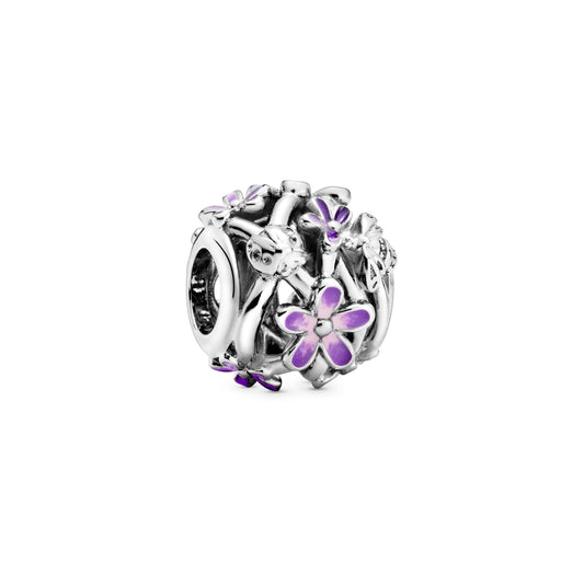 Openwork Purple Daisy Charm Premium Fashion Jewelry Gift Collection