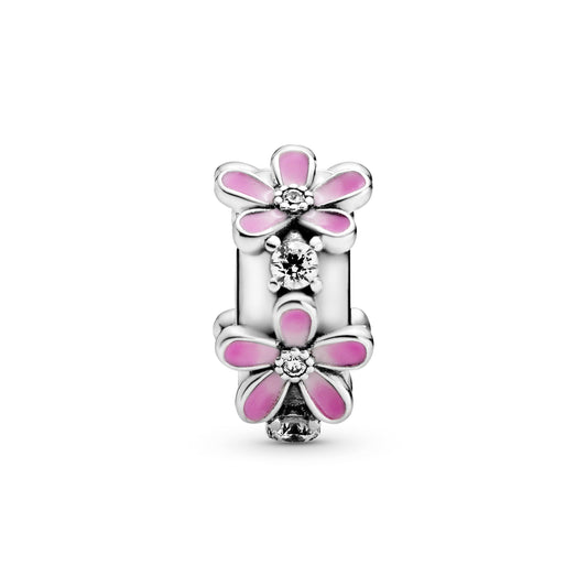 Pink Daisy Flower Clip Charm Premium Fashion Jewelry Gift Collection