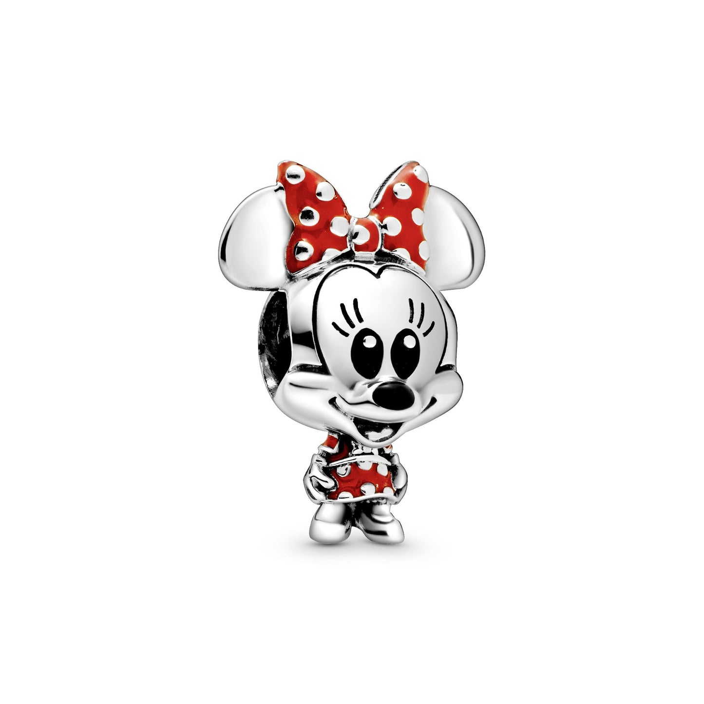 Disney Minnie Mouse Dotted Dress & Bow Charm Premium Fashion Jewelry Gift Collection