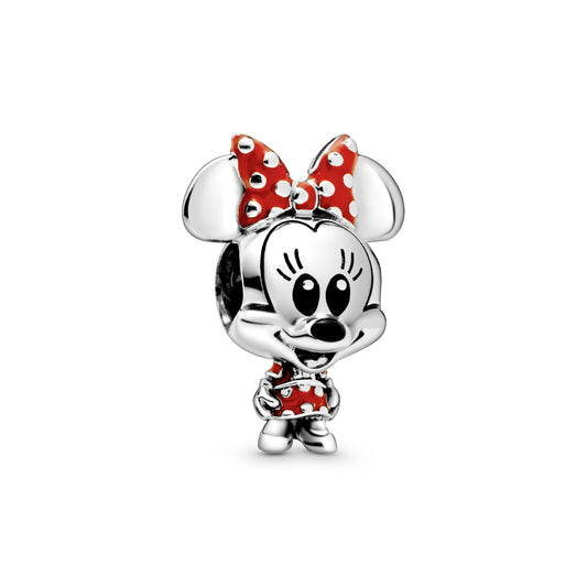 Disney Minnie Mouse Dotted Dress & Bow Charm Premium Fashion Jewelry Gift Collection