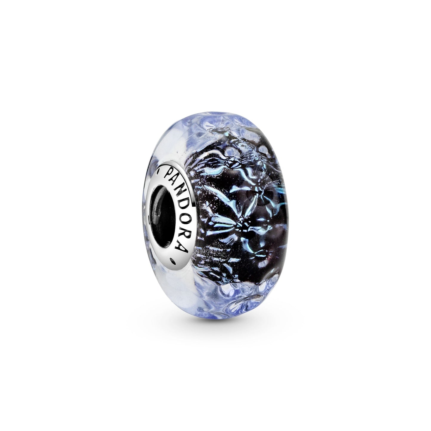 Wavy Dark Blue Murano Glass Ocean Charm Premium Fashion Jewelry Gift Collection