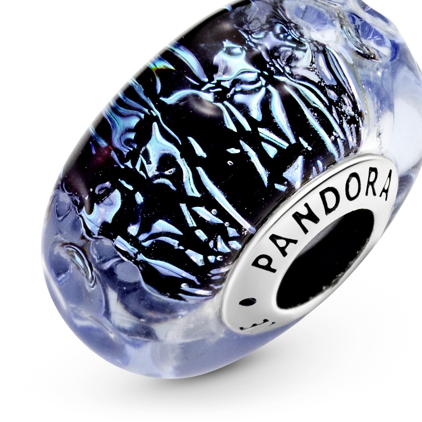Wavy Dark Blue Murano Glass Ocean Charm Premium Fashion Jewelry Gift Collection