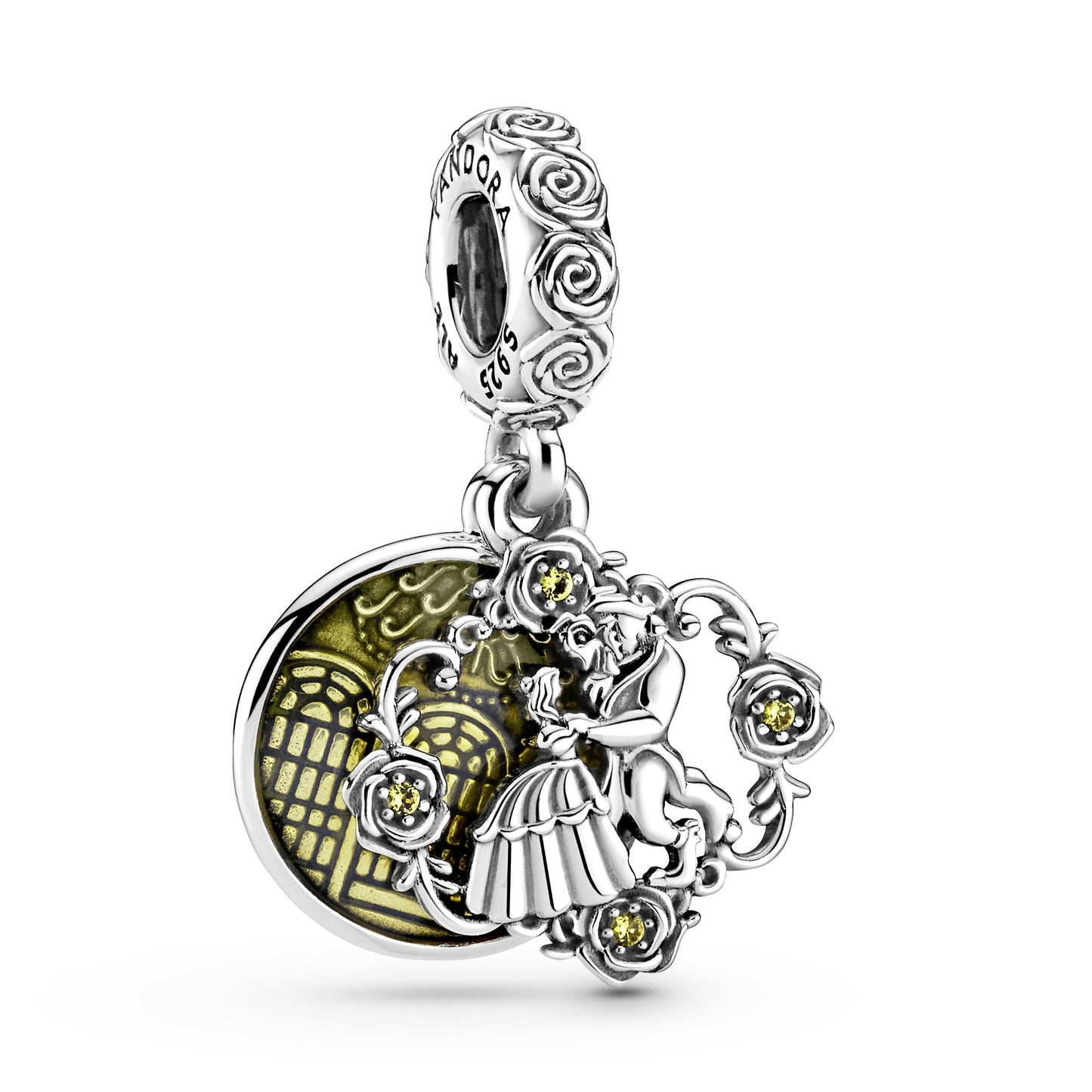 Disney Beauty and the Beast Dancing Dangle Charm Premium Fashion Jewelry Gift Collection