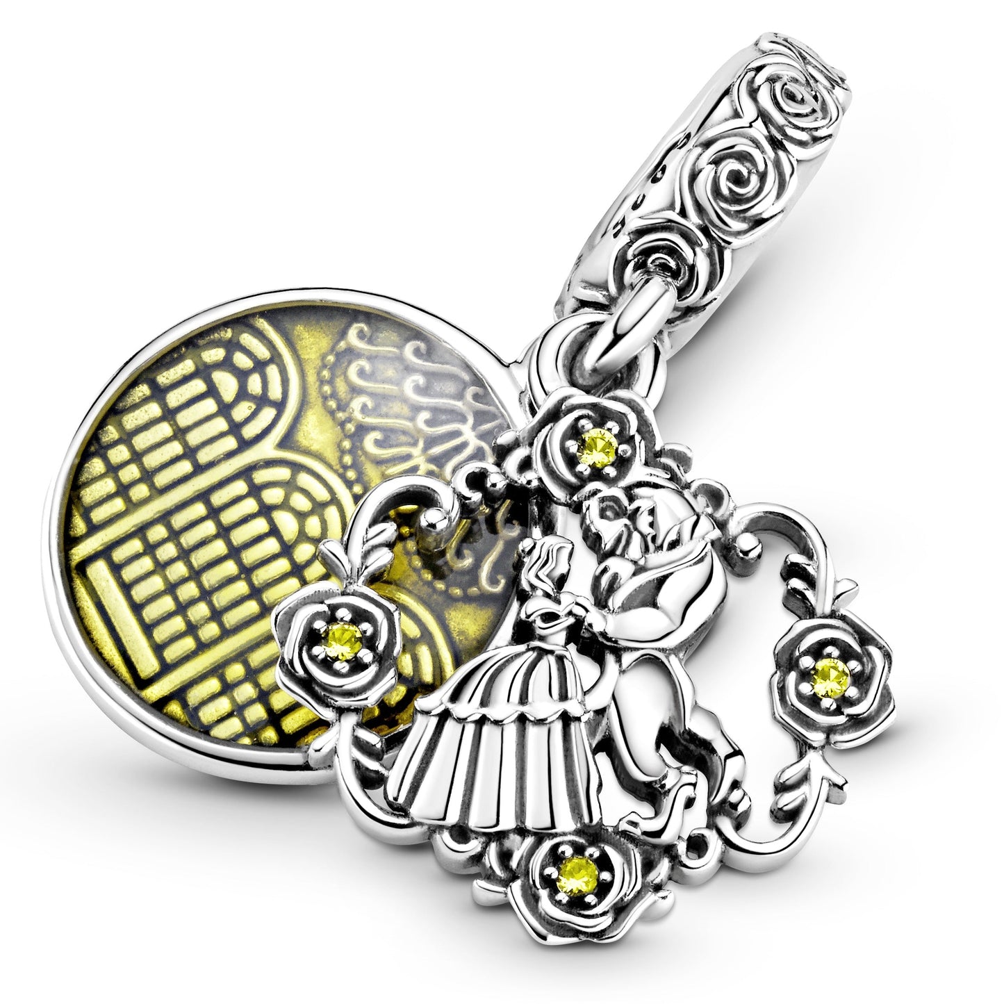 Disney Beauty and the Beast Dancing Dangle Charm Premium Fashion Jewelry Gift Collection