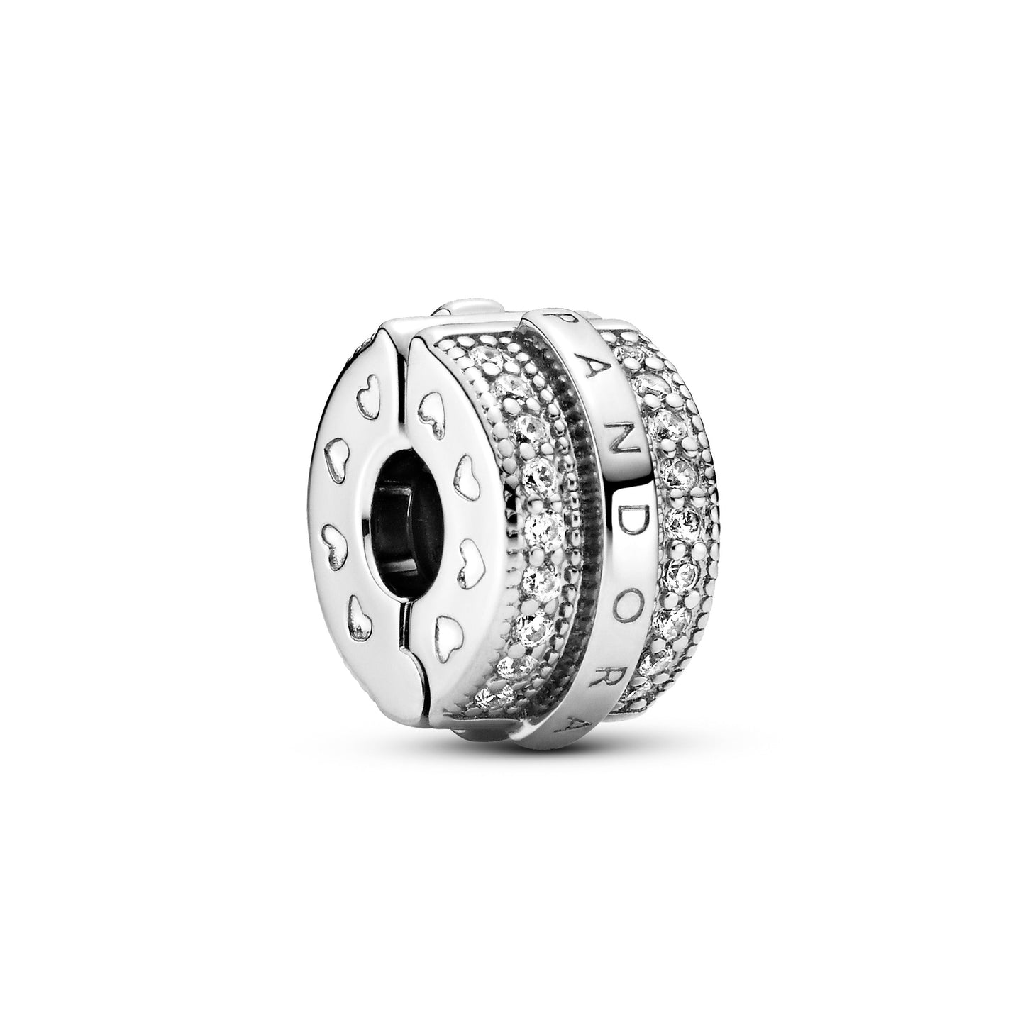 Sparkling Pavé Lines and Logo Clip Premium Fashion Jewelry Gift Collection