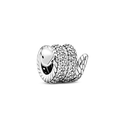 Sparkling Wrapped Snake Charm Premium Fashion Jewelry Gift Collection