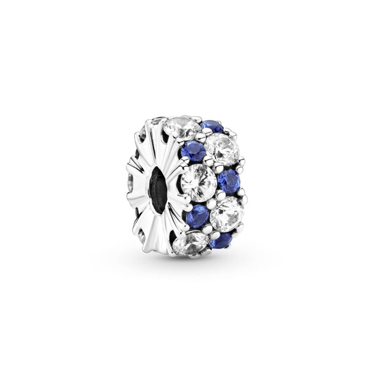 Clear & Blue Sparkling Clip Charm Premium Fashion Jewelry Gift Collection