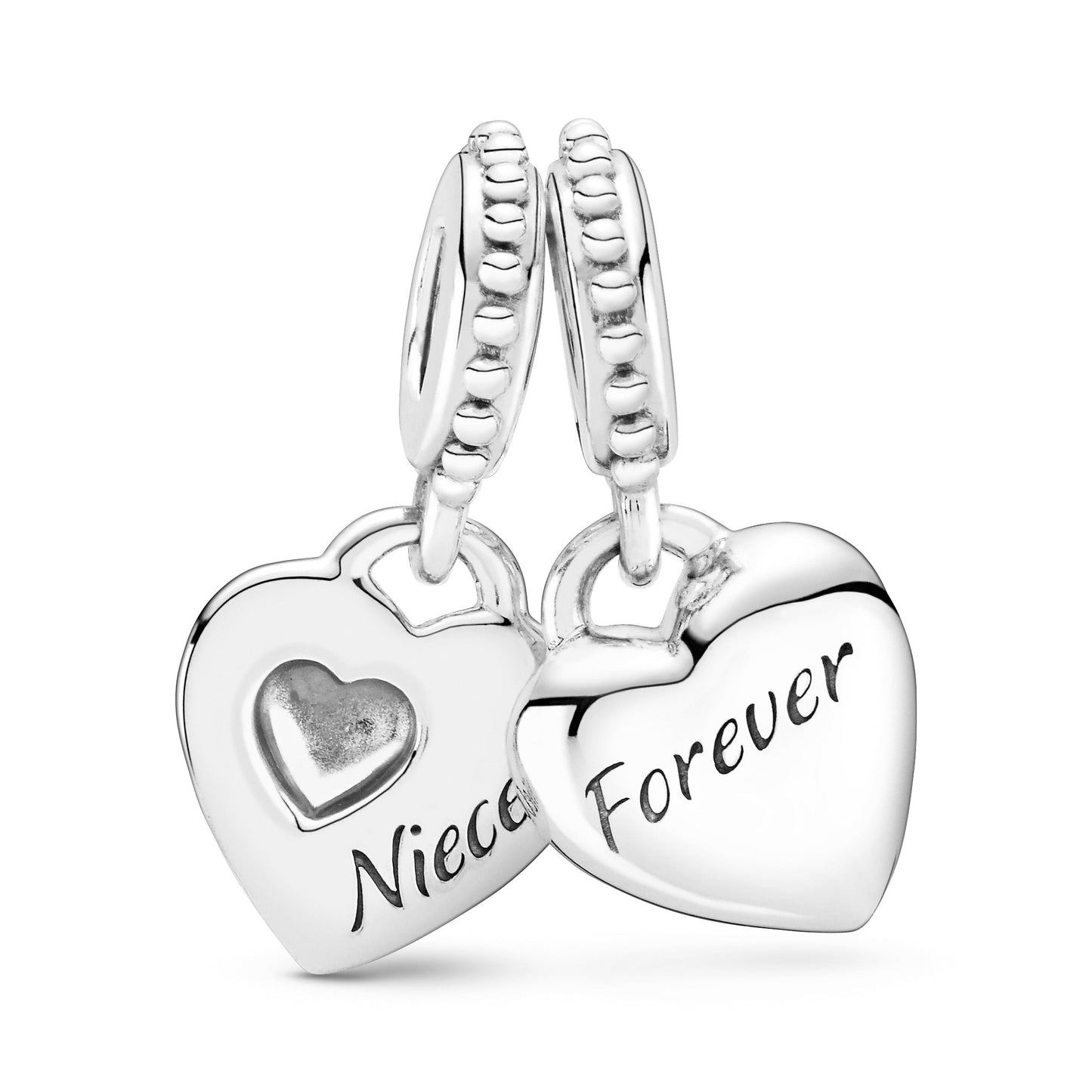 Aunt & Niece Split Heart Dangle Charm Premium Fashion Jewelry Gift Collection