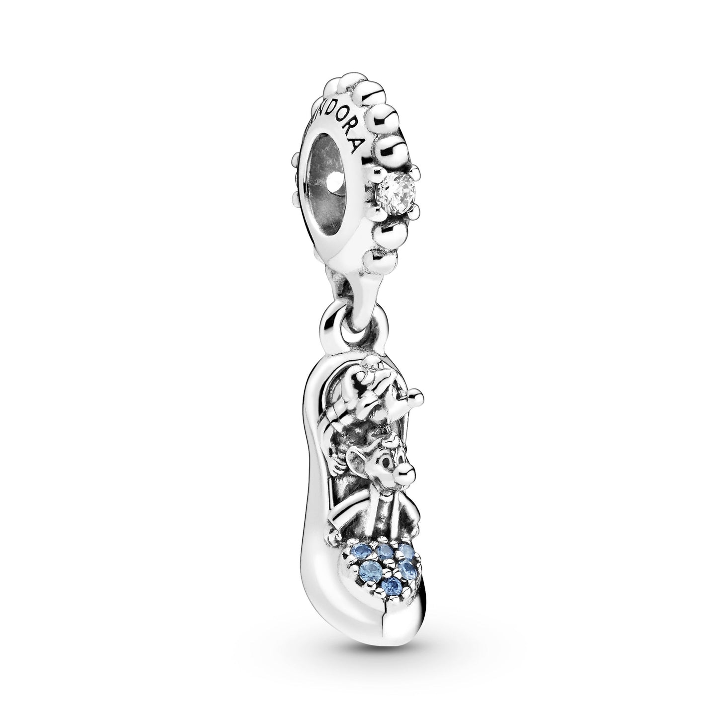 Disney Cinderella Glass Slipper & Mice Dangle Charm Premium Fashion Jewelry Gift Collection