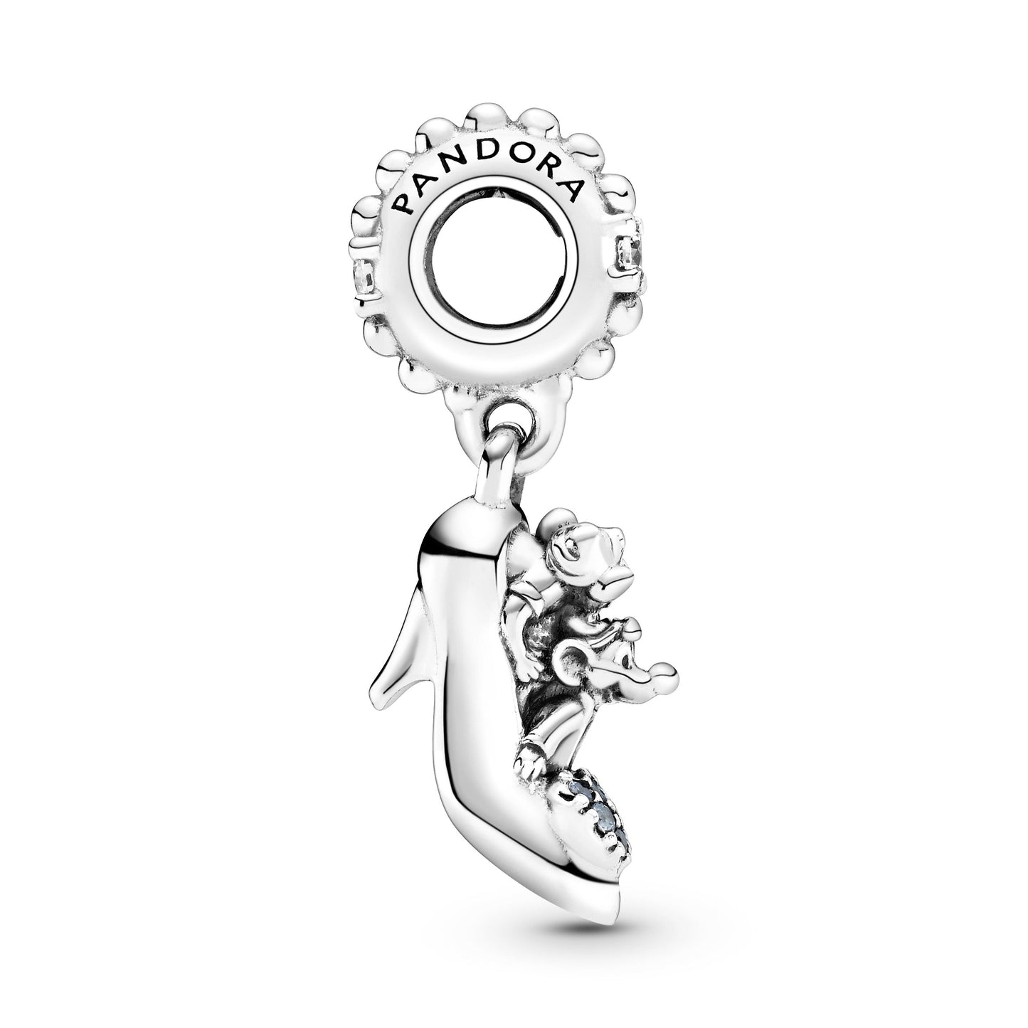 Disney Cinderella Glass Slipper & Mice Dangle Charm Premium Fashion Jewelry Gift Collection