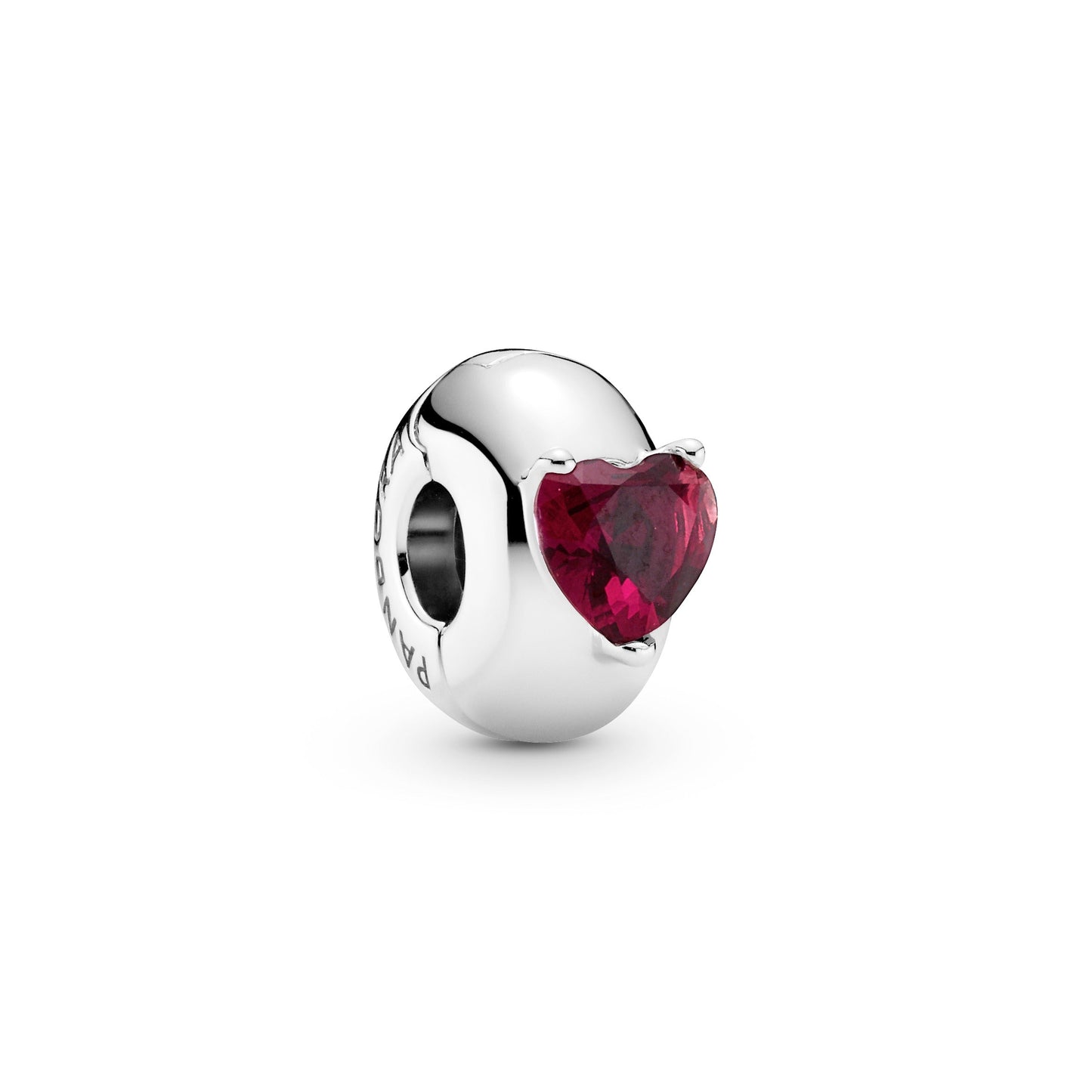 Red Heart Solitaire Clip Charm Premium Fashion Jewelry Gift Collection